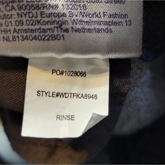 NYDJ Teresa Ankle Wide Leg Jeans with Pleats in Rinse Women's Plus Size 22W - Picture 11 of 16